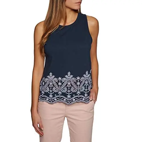 Produktbild: Superdry Damen Lara Tanktop mit Stickerei Finster Marineblau 38