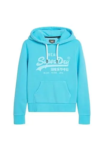 Produktbild: Superdry Damen Neon Vl Graphic Hoodie Sweatshirt, Kingfisher Blau, 36