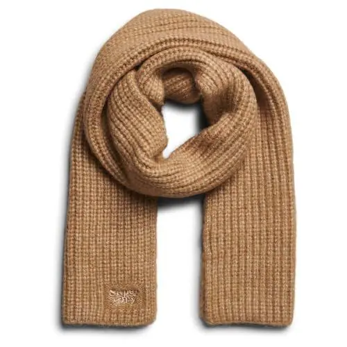 Produktbild: Superdry Damen Schal mit Rippmuster Geröstetes Kokosbraun 1SIZE