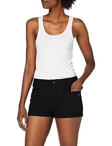 Produktbild: Superdry Damen Utility Cargo Shorts, Schwarz (Black 02A), XS (Herstellergröße:8)