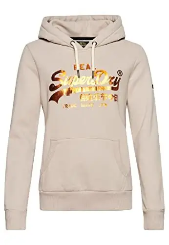Produktbild: Superdry Damen Verziertes Hoodie Rosenasche-Beige 38