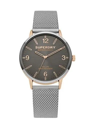 Produktbild: Superdry Herren Analog Quarz Uhr mit Edelstahl Armband SYG259BM