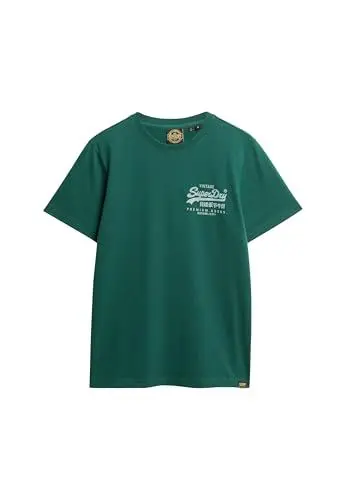 Produktbild: Superdry Herren Bedrucktes T-Shirt Hemd, Grün (Bengreen Marl), XXL
