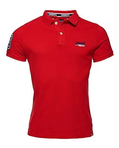 Produktbild: Superdry Herren Classic Pique S/S Polo Poloshirt, Rot (Red), M