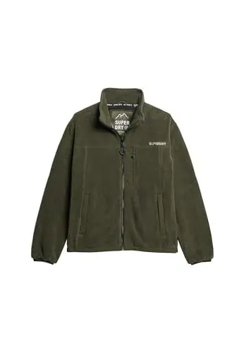 Produktbild: Superdry Herren Code Fleece Trekker Jacket Jacke, Dunkles Moosgrün, Large