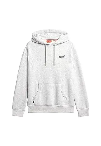 Produktbild: Superdry Herren Essential Hoodie mit Logo Gletschergrau Meliert XXL