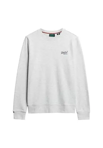 Produktbild: Superdry Herren Essential Logo Sweatshirt mit Rundhalsausschnitt Gletschergrau Meliert L