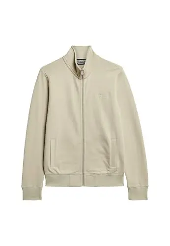 Produktbild: Superdry Herren Essential Trainingsoberteil mit Logo und Reißverschluss Hell Steinfarben Beige L