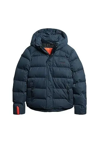 Produktbild: Superdry Herren Hooded Microfibre Sport Puffer Jacke, Baltisches Blau, XL