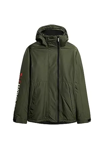 Produktbild: Superdry Herren Hooded Yachter Windbreaker JKT Jacke, Dunkles Moosgrün, Large