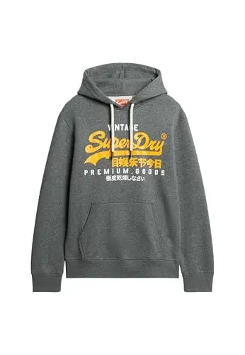 Produktbild: Superdry Herren Hoodie Sweatshirt, Asphaltgrau, Small