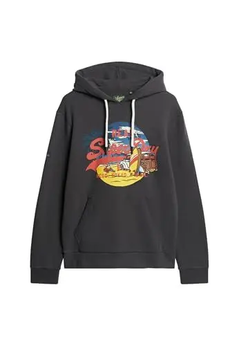 Produktbild: Superdry Herren Hoodie Sweatshirt, Schwarz (Bison Black), XL