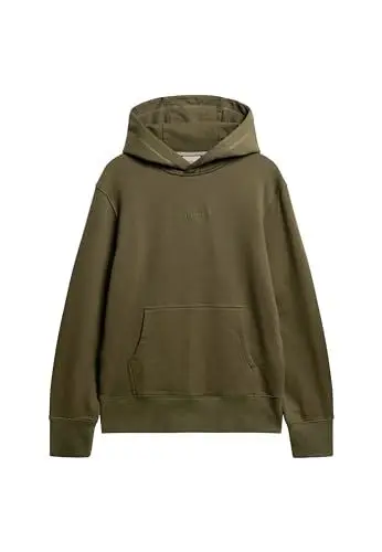 Produktbild: Superdry Herren Hoodie mit lockerer Passform und Mikro-Logo Army Kaki XL