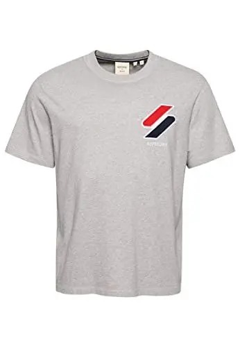 Produktbild: Superdry Herren Klassisches T-Shirt mit Applikation Grau Meliert L