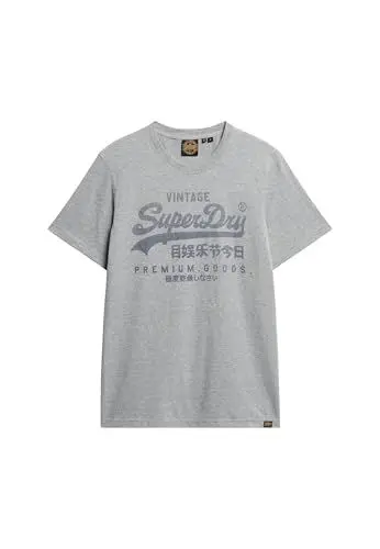 Produktbild: Superdry Herren Kurzärmeliges Oberteil Hemd, Grau (Ash Grey Marl), S