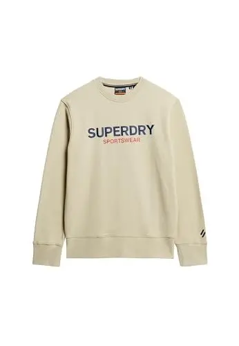 Produktbild: Superdry Herren Lässiges Sportswear Sweatshirt mit Rundhalsausschnitt und Logoprint Pelikan Beige M
