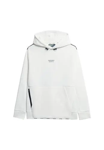 Produktbild: Superdry Herren Sport Tech Logo Loose Hood Sweatshirt, Weiß (New Chalk White), XL