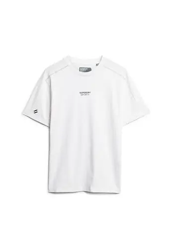 Produktbild: Superdry Herren Locker geschnittenes Sport Tech T-Shirt mit Logo Brillant Weiß XXXL