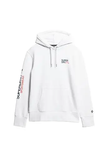Produktbild: Superdry Herren Locker geschnittenes Sportswear Hoodie mit Logo Brillant Weiß XXL