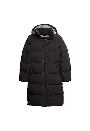 Produktbild: Superdry Herren Longline Hooded Puffer Coat Jacke, schwarz, M
