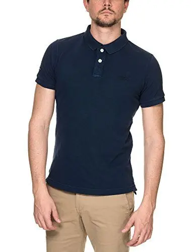 Produktbild: Superdry Herren M11009tqf5 Polohemd, Blau (Dark Indigo), Large