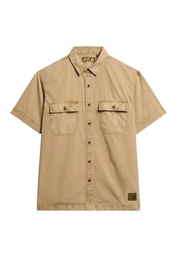 Produktbild: Superdry Herren Military-Kurzarmhemd Canyon Sandbraun L