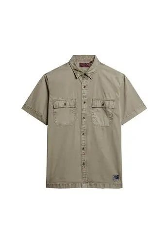 Produktbild: Superdry Herren Military-Kurzarmhemd Helles Kakigrün L