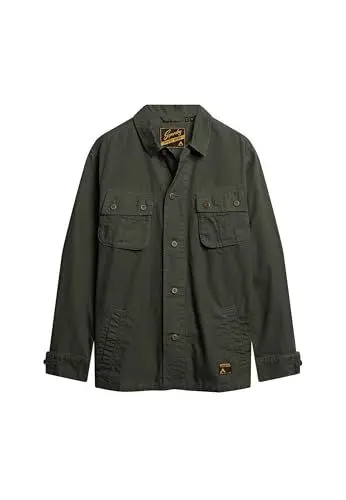 Produktbild: Superdry Herren Military Overshirt Jacket R2-L/S Hemd (M), Überschussgüter, Olivgrün, XXL