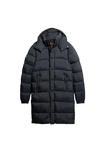 Produktbild: Superdry Herren Ripstop Longline Puffer Jacket Jacke, Eclipse Navy Grid, Large
