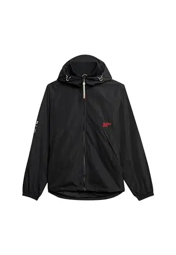Produktbild: Superdry Herren SD Windbreaker Jacke mit Kapuze Schwarz XL