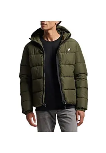 Produktbild: Superdry Herren Sports Steppjacke mit Kapuze Dunkles Moosgrün XL