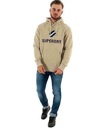 Produktbild: Superdry Herren Stacked Hoodie mit Logo-Applikation Explorer Sand S