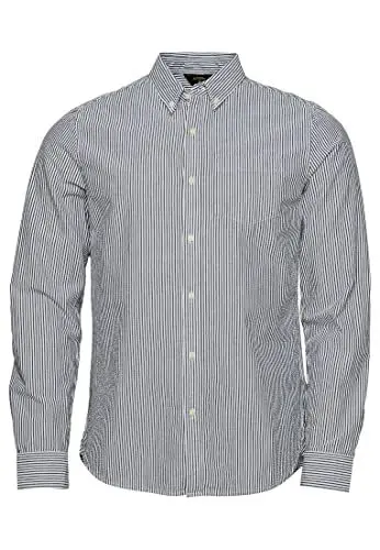 Produktbild: Superdry Herren Studios Seersucker-Langarmhemd Marineblau Optik L