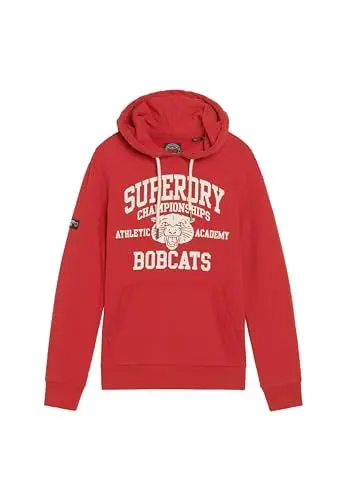 Produktbild: Superdry Herren Track & Field Ath Graphic Hood Sweatshirt, Ferra Red Marl, Small