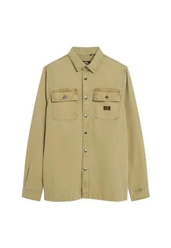 Produktbild: Superdry Herren Workwear Hemdjacke aus Bio-Baumwollcanvas Mattes Grün M
