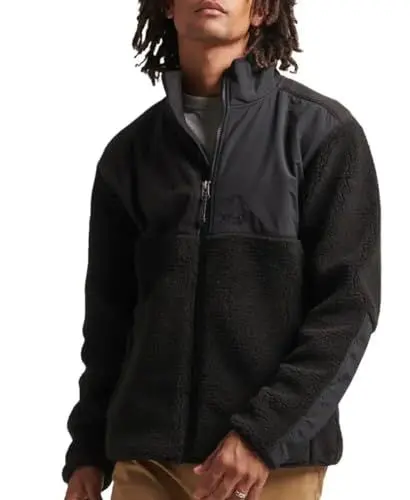 Produktbild: Superdry Herren XPD Teddyfelljacke Schwarz XXL