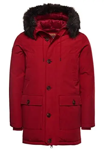Produktbild: Superdry Mens New Rookie DOWN Parka, Hike Red, L