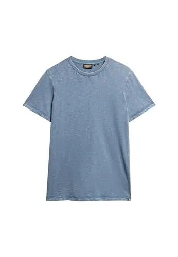 Produktbild: Superdry Unisex Crew Neck Slub Ss T-Shirt Hemd, Blau (Dry Slate Blue), L