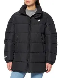 Produktbild: Superdry Womens Longline Sports Puffer Jacket, Black, M