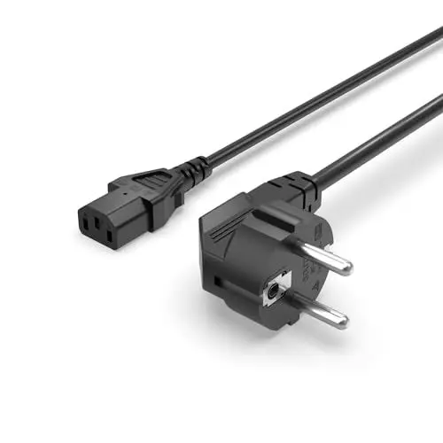 Produktbild: Superer 3-poliges Netzkabel Passend für Samsung, Dell, BenQ, LG, Sony, Panasonic, Acer, passend für Compaq LCD, Plasma TV, LED Monitor Stromkabel Ladekabel