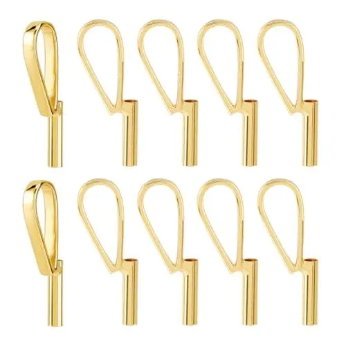 Produktbild: SUPERFINDINGS 10 STK Vertikaler Anstecknadel Zu Anhänger Brosche Anhänger Konverter Golden Legierung Brosche Anstecknadel Zu Halskette Schlüsselanhänger Konverter Röhren Design Mit Öse Konvertieren