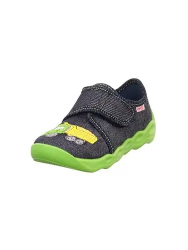 Produktbild: Superfit Jungen BUBBLE Hausschuhe, BLAU/GRÜN 8030