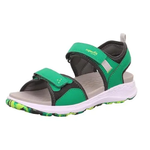 Produktbild: Superfit Jungen Criss Cross Sandale, Grün Gelb 7000, 32 EU Weit