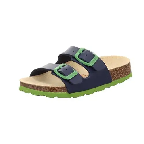 Produktbild: Superfit Jungen Fussbettpantoffel Pantoffeln, Blau Grün 8210, 37 EU