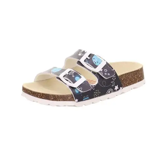 Produktbild: Superfit Jungen Fussbettpantoffel Pantoffeln, Blau Mehrfarbig 8120, 40 EU