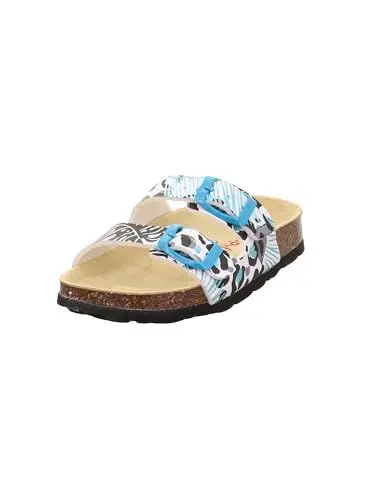 Produktbild: Superfit Jungen Mädchen Fussbettpantoffel 1-800111 Hausschuh, WEIß/Mehrfarbig 1120, 25 EU