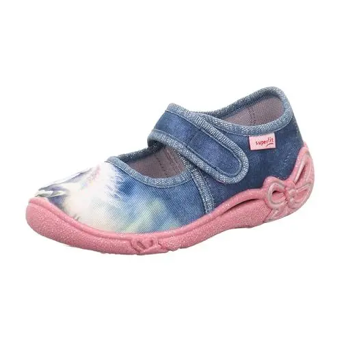 Produktbild: Superfit Mädchen Belinda Hausschuh, Blau Rosa 8050, 32 EU Weit