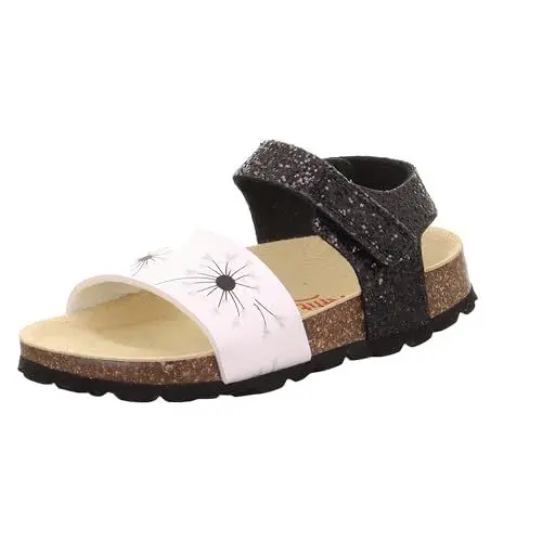 Produktbild: Superfit Mädchen Fussbettpantoffel Nicht Zutreffend, Weiß Schwarz 0010, 28 EU Weit