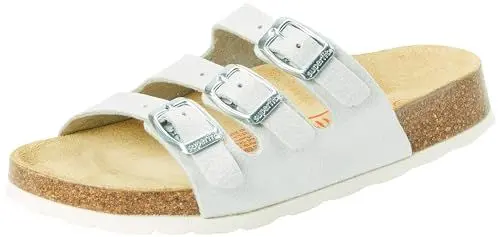 Produktbild: Superfit Mädchen Fussbettpantoffel Pantoffeln, Silber 9500, 29 EU Weit