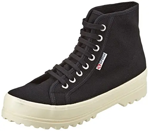 Produktbild: Superga Damen 2341 Alpina Gum Oxford-Schuh, Black Shiny Offwhite, 39 EU